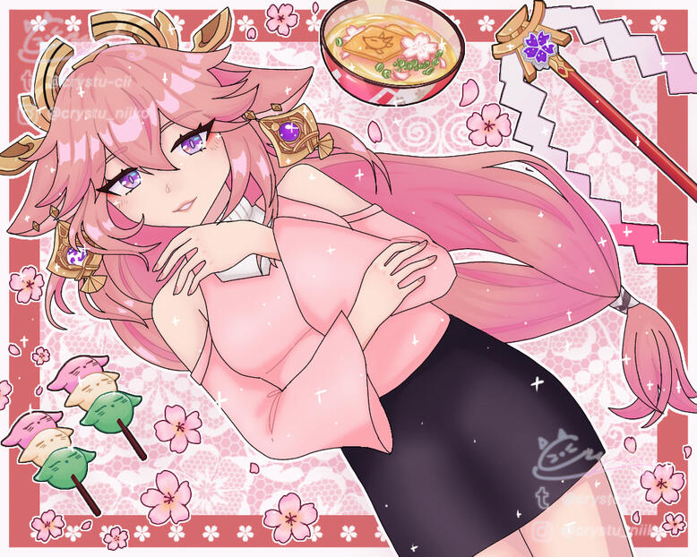 Casual Yae Miko for my art final :3 Casual Yae Miko for my art final :3